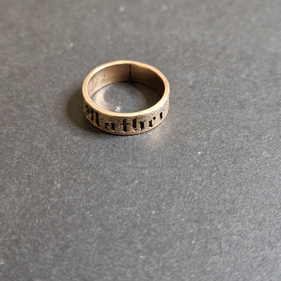 1882 Victorian Vintage Mourning Ring Enlaced Woth Human Hair - Picture 2 of 8